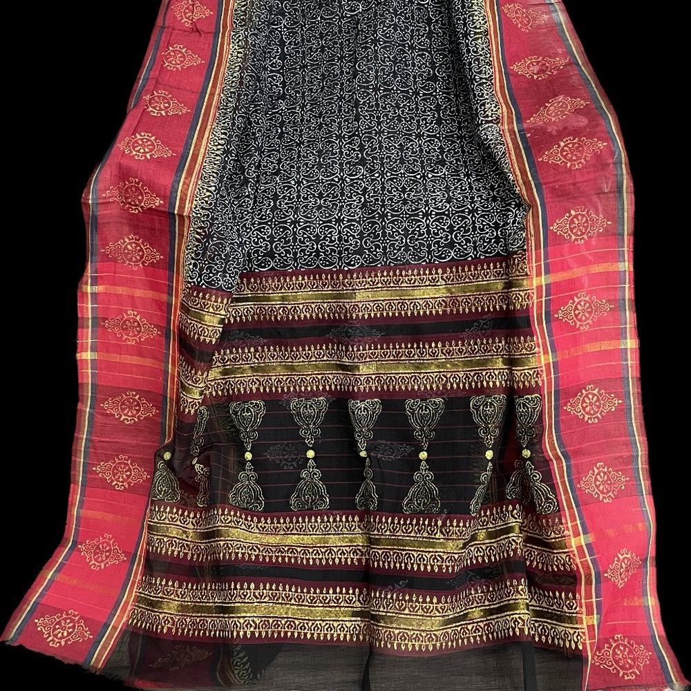 Cotton Blockprint Saree